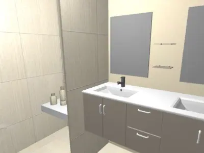 Modern Mansion Fully furnished and Textured With Car  Low-poly 3D model