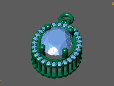 Women Pendants 3DM STL Pendant Renders Details 3D print model 3D print model