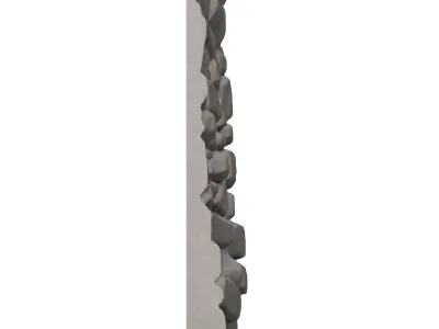 Rustic Boulder Wall Modular Asset 3D print model