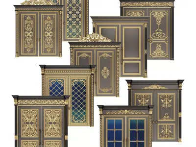 Doors Collection 0201 Low-poly 3D model