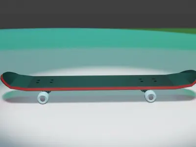 skateboard low-poly Low-poly 3D model