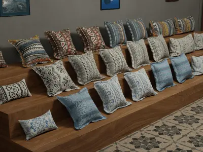 Modern Pillow Collection 3D model