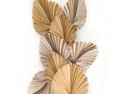 Wall panel made of dry palm leaves 226 3D model