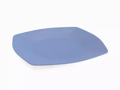 Disposable Plastic Plate A 01  Low-poly 3D model