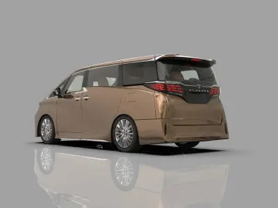Toyota Alphard Vellfire 2023 HQ interior 3D model