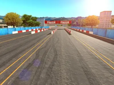 Drag Race Track Map Mobile Friendly car mobile unity3d 3D model