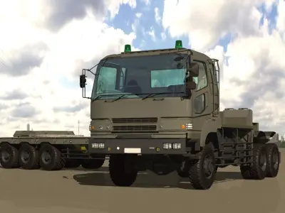 JGSDF type 73 extra-large type semitrailer 3D model