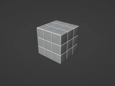Low poly Rubix cube Free 3D model