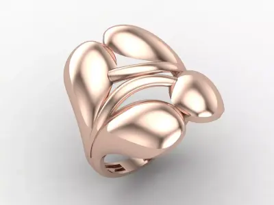 Plain Ring Women Ready STL 3DM Models Womens Rings 3D models 3D print model 13