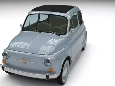 Fiat Nuova 500 1957 Low-poly 3D model