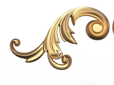 Corner Carved Decoration CNC 03 Low-poly 3D model