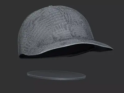 Baseball Cap as headgear for the Skull stand and wall lamps  3D print model