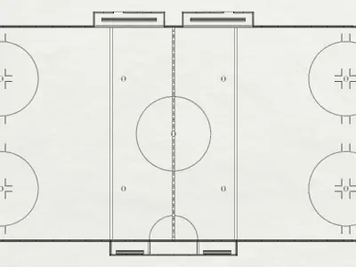 Hockey Rink  NHL Version Low-poly 3D model