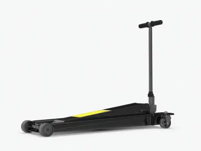 Floor Car Jack Black Low-poly 3D model