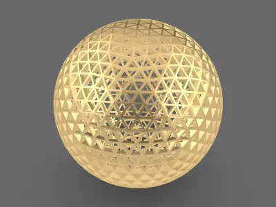 Geodesic Sphere Frame frequency 5 3D model