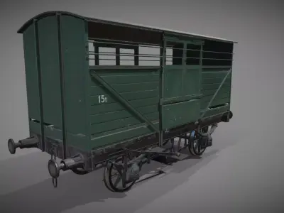 Cattle Car Low-poly 3D model