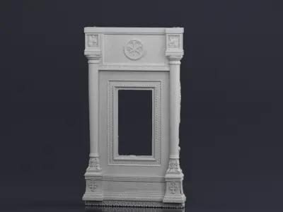 001573 raw 3D scan of a floor-standing kiot 3D model