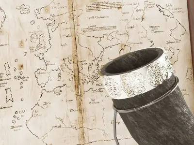 Vikings related decoration set 3D model