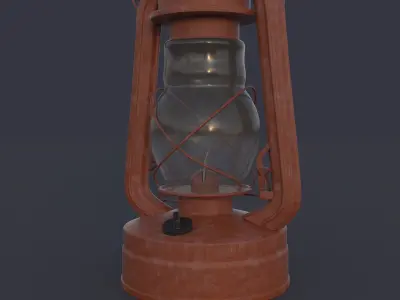 Old Kerosene Lamp 3D model