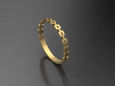 Low weight gold ring 3D print model