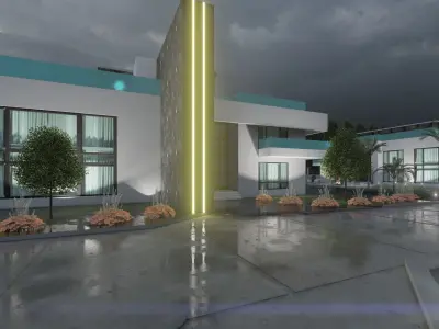 HILTON LYXURY VILLA EXTERIOR 3D model