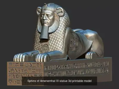 Egyptian statue 3D print 3D Model Collection