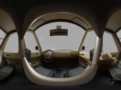 Cartoon Police Car Low-poly 3D model