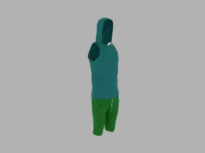 Sport Suit Low-poly 3D model 17
