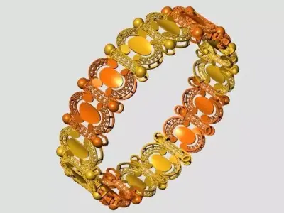 1340 Oval Embrace Bangle 12gm 3D print model