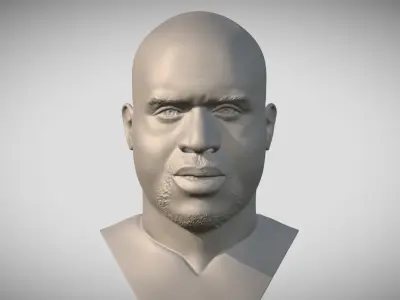 Shaquille ONeal bust 3D print model