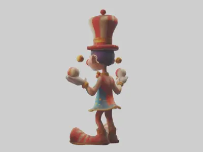 Cartoon Circus Perfor 1 Low-poly 3D model