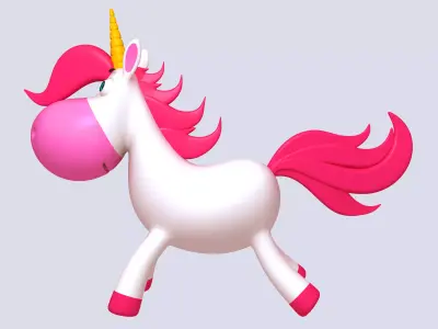Unicorn Cartoon 3D model