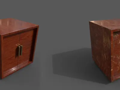 Pack 2 Sets Modern Furniture 3D Model Low-poly 3D model