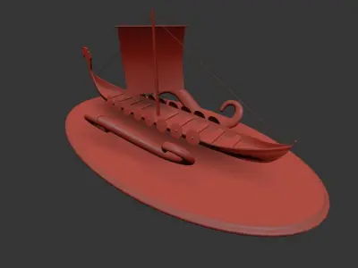 Vikings related decoration set 3D model