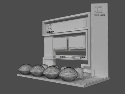  Booth Exhibition Stand a445a 3D model