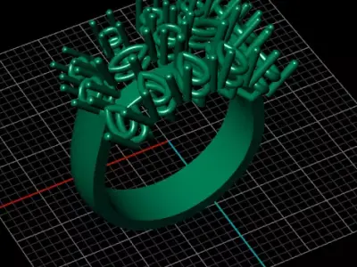 pear marquise jewelry ring free stl 3dm obj Free 3D print model