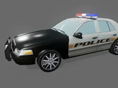 Police car Low-poly 3D model by DESIGNTRIX - Low-poly