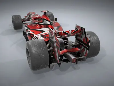 F1 Racing Car Model 1 Low-poly 3D model