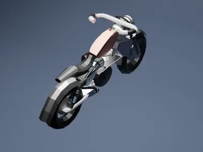 3d model of a low poly motorcycle 3D model