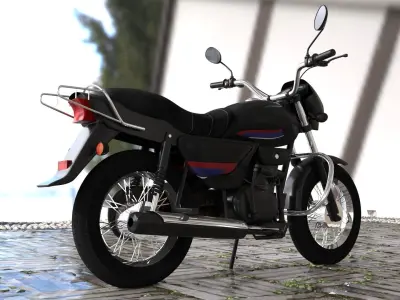 Splendor Motercycle Low-poly 3D model