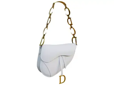 Luxury Saddle Style Bag 3D Model-Leather Handbag with Variations 3D model