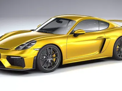 Porsche 718 Cayman GT4 2020 CoronaRender 3D model