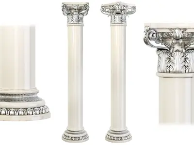 Classic column 01 3D model purchase