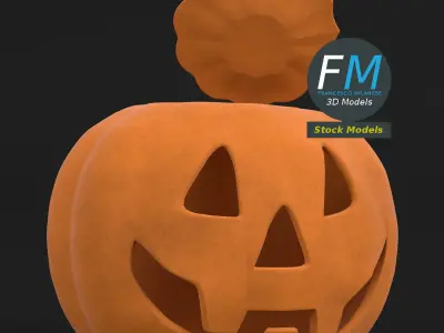 Stylized Halloween pumpkin 3D model