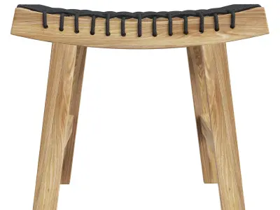 IKEA STACKHOLMEN Stool outdoor light brown stained 3D model