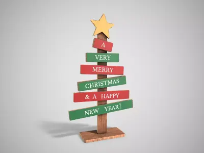 Christmas Tree Decoration Low-poly 3D model purchase