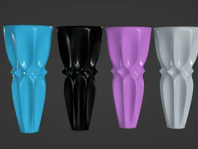 Vases porcelain 2 3D Model Collection