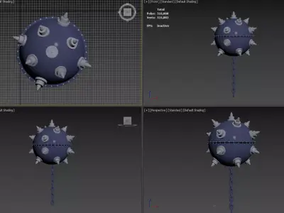 Underwater Naval Mine 3D model