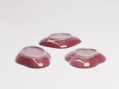 Small Plates Set 01 Low-poly 3D model