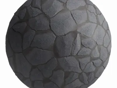 Stone Wall Material 12- By 3 color Pbr By Sbsar 4k Low-poly 3D model